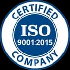 ISO 9001:2015 certified company